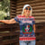 Personalized Dominican Republic Christmas Women Polo Shirt Dominicana Coat Of Arms Christmas Pattern - Wonder Print Shop
