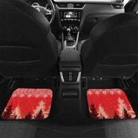 Personalized Albania Christmas Car Mats The Double-headed Eagle Christmas Pattern - Wonder Print Shop