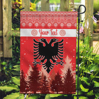 Personalized Albania Christmas Garden Flag The Double-headed Eagle Christmas Pattern - Wonder Print Shop