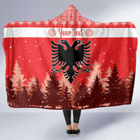 Personalized Albania Christmas Hooded Blanket The Double-headed Eagle Christmas Pattern
