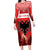 Personalized Albania Christmas Long Sleeve Bodycon Dress The Double-headed Eagle Christmas Pattern - Wonder Print Shop