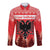 Personalized Albania Christmas Long Sleeve Button Shirt The Double-headed Eagle Christmas Pattern - Wonder Print Shop