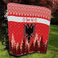 Personalized Albania Christmas Quilt The Double-headed Eagle Christmas Pattern - Wonder Print Shop