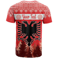 Personalized Albania Christmas T Shirt The Double-headed Eagle Christmas Pattern - Wonder Print Shop