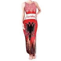Personalized Albania Christmas Tank Maxi Dress The Double-headed Eagle Christmas Pattern - Wonder Print Shop