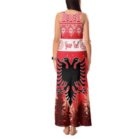 Personalized Albania Christmas Tank Maxi Dress The Double-headed Eagle Christmas Pattern - Wonder Print Shop