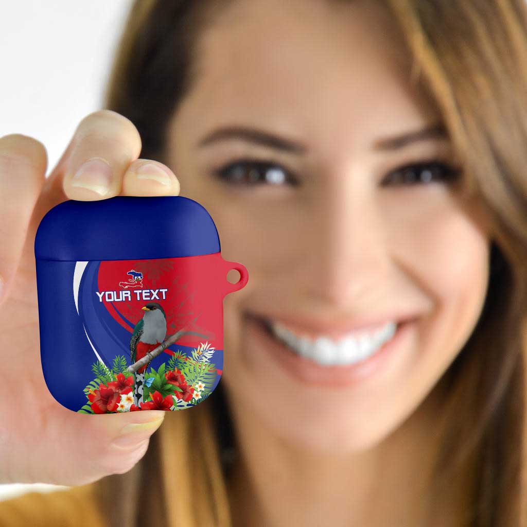 Personalized Hispaniolan Trogon Haiti AirPods Case Sporty Style - Wonder Print Shop