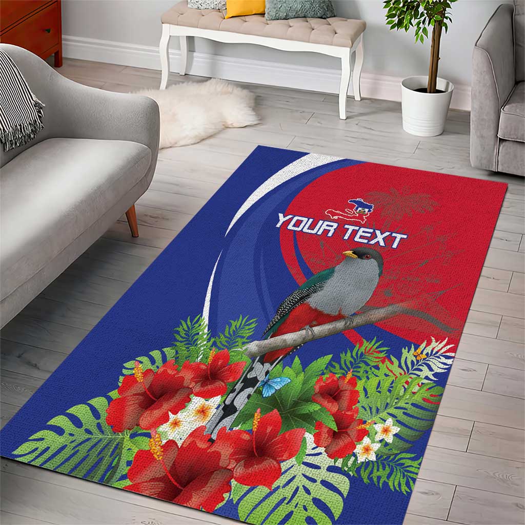 Personalized Hispaniolan Trogon Haiti Area Rug Sporty Style - Wonder Print Shop
