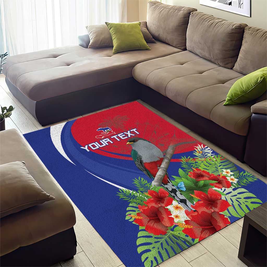 Personalized Hispaniolan Trogon Haiti Area Rug Sporty Style - Wonder Print Shop