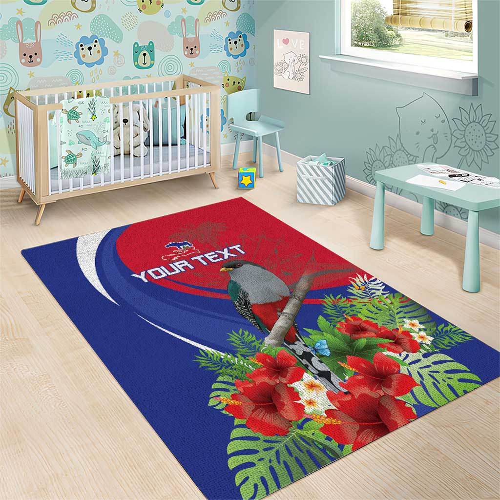 Personalized Hispaniolan Trogon Haiti Area Rug Sporty Style - Wonder Print Shop