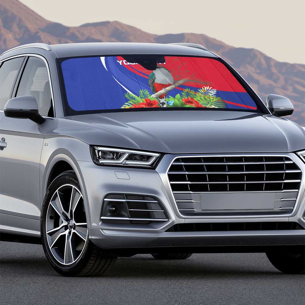 Personalized Hispaniolan Trogon Haiti Auto Sun Shade Sporty Style - Wonder Print Shop