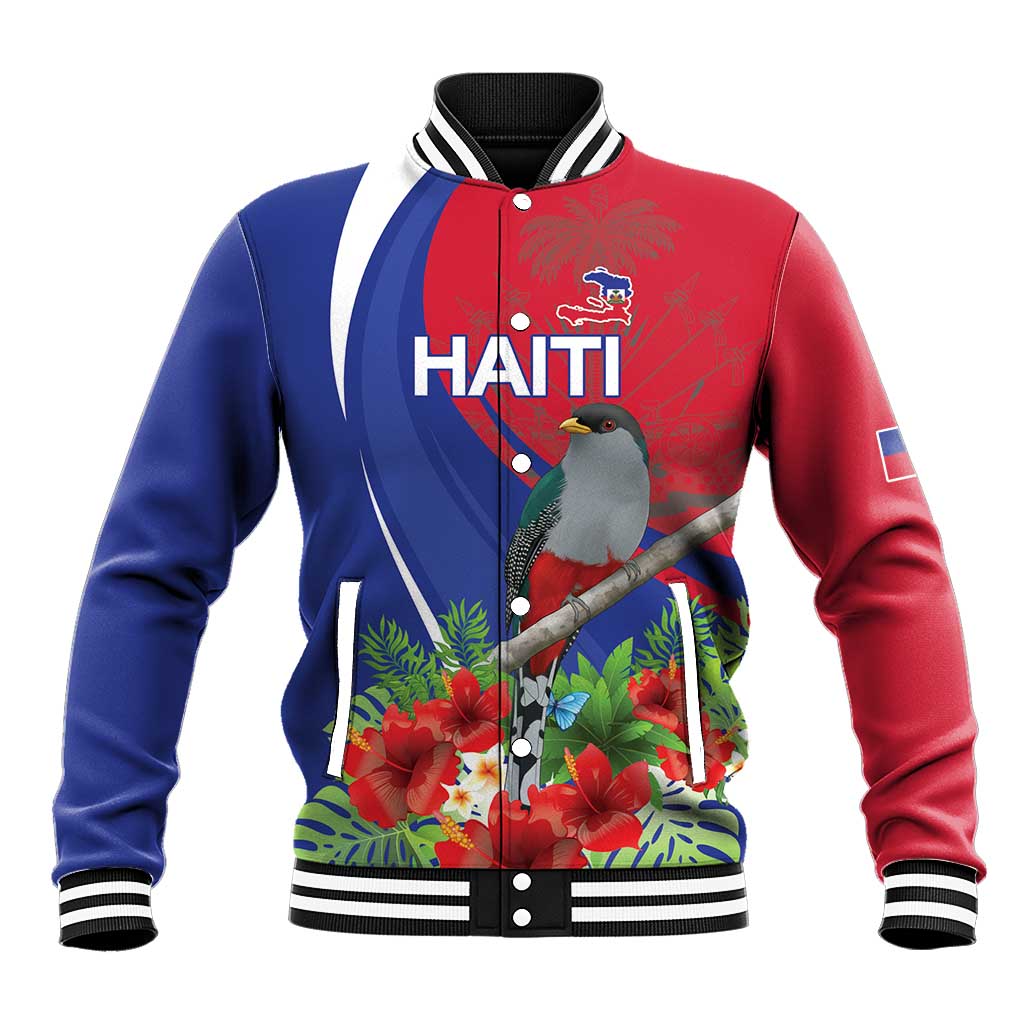 Personalized Hispaniolan Trogon Haiti Baseball Jacket Sporty Style - Wonder Print Shop