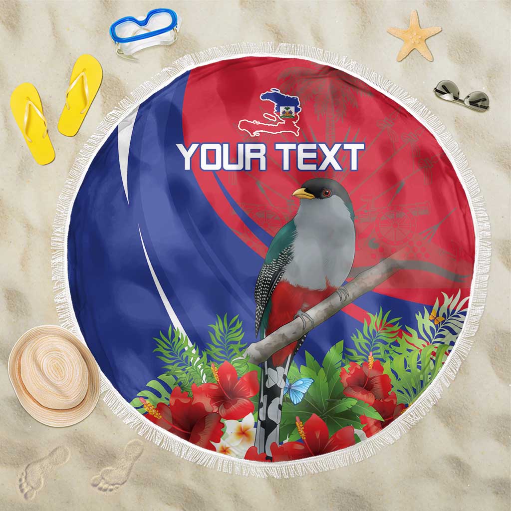 Personalized Hispaniolan Trogon Haiti Beach Blanket Sporty Style - Wonder Print Shop