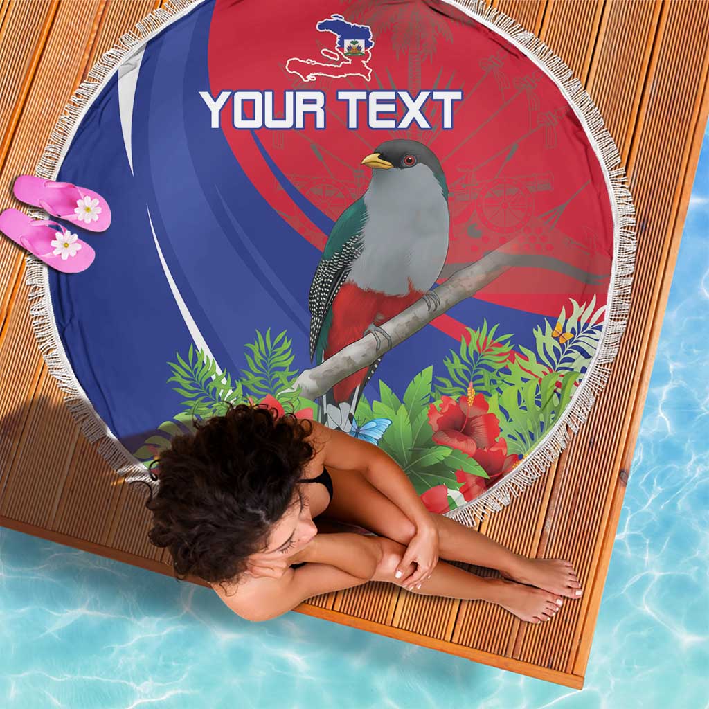 Personalized Hispaniolan Trogon Haiti Beach Blanket Sporty Style - Wonder Print Shop