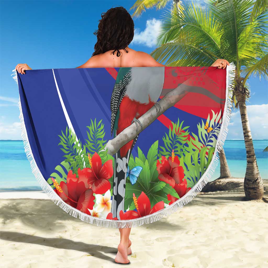 Personalized Hispaniolan Trogon Haiti Beach Blanket Sporty Style - Wonder Print Shop