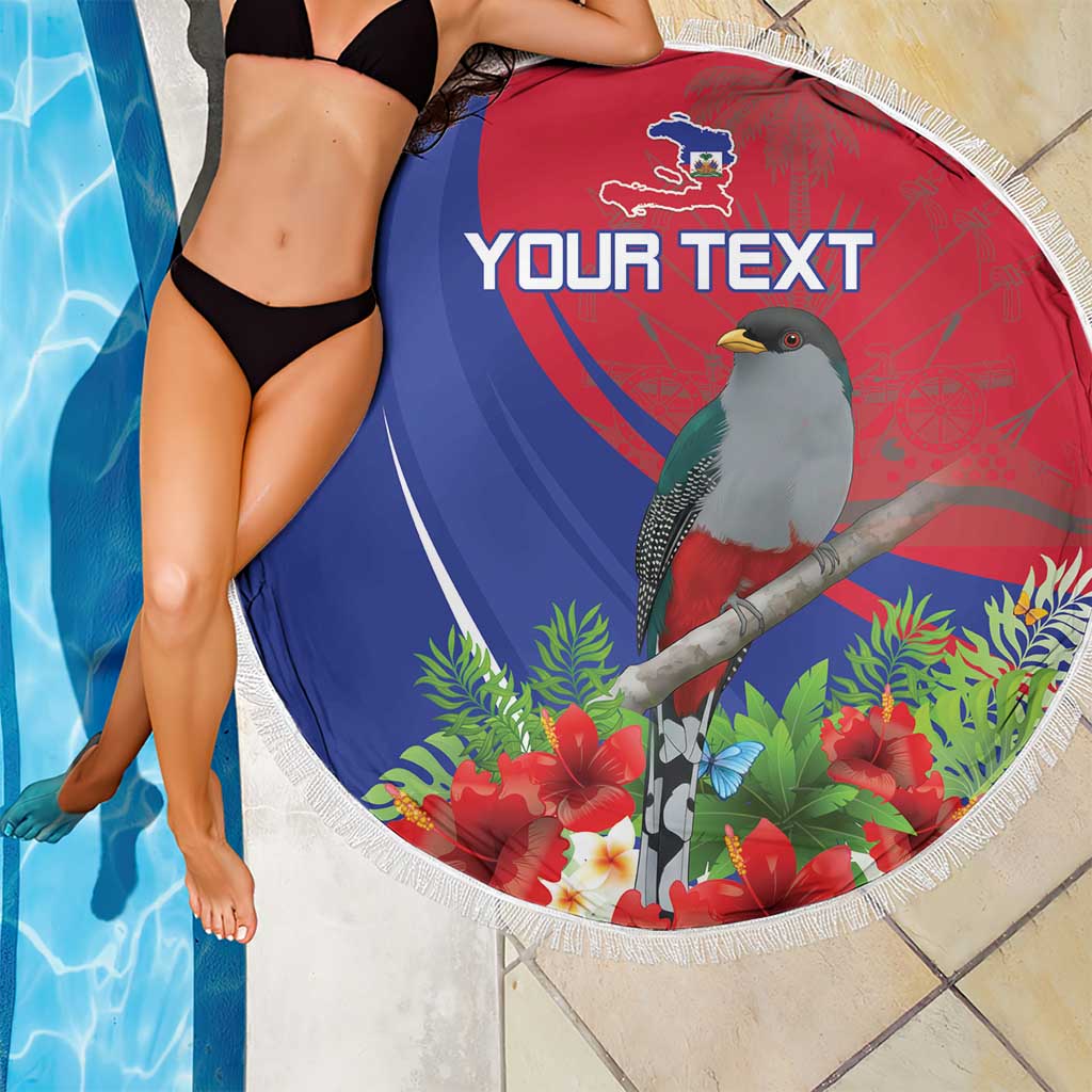 Personalized Hispaniolan Trogon Haiti Beach Blanket Sporty Style - Wonder Print Shop
