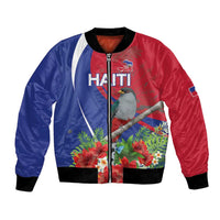 Personalized Hispaniolan Trogon Haiti Bomber Jacket Sporty Style - Wonder Print Shop
