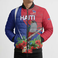 Personalized Hispaniolan Trogon Haiti Bomber Puffer Jacket Sporty Style - Wonder Print Shop