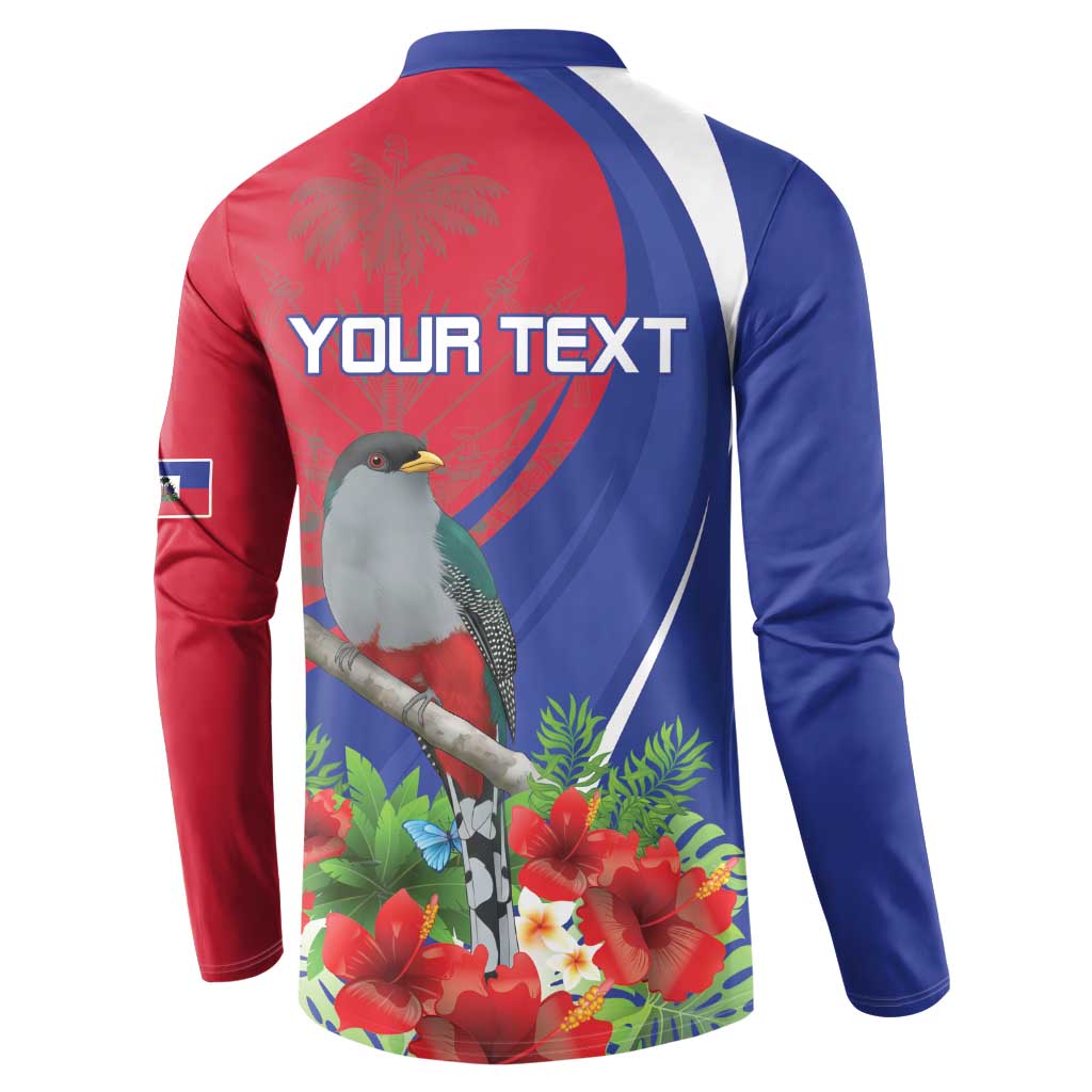 Personalized Hispaniolan Trogon Haiti Button Sweatshirt Sporty Style - Wonder Print Shop