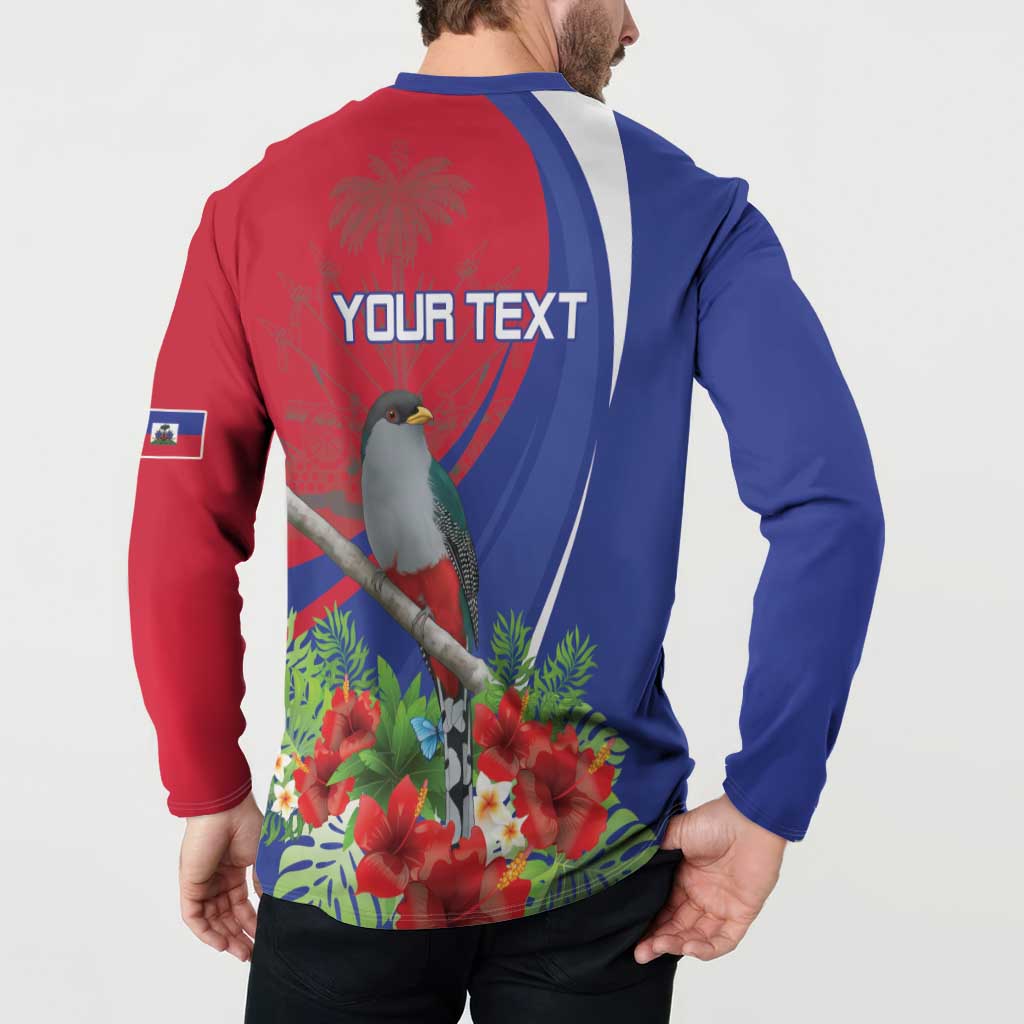 Personalized Hispaniolan Trogon Haiti Button Sweatshirt Sporty Style - Wonder Print Shop