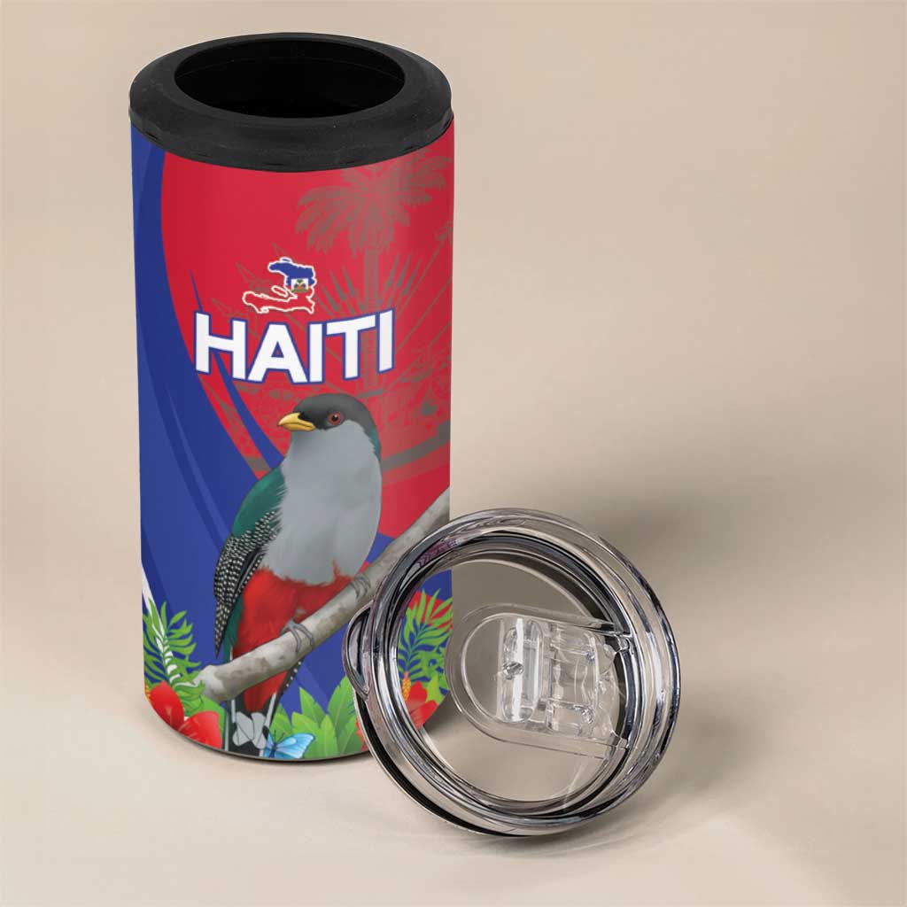 Personalized Hispaniolan Trogon Haiti 4 in 1 Can Cooler Tumbler Sporty Style - Wonder Print Shop