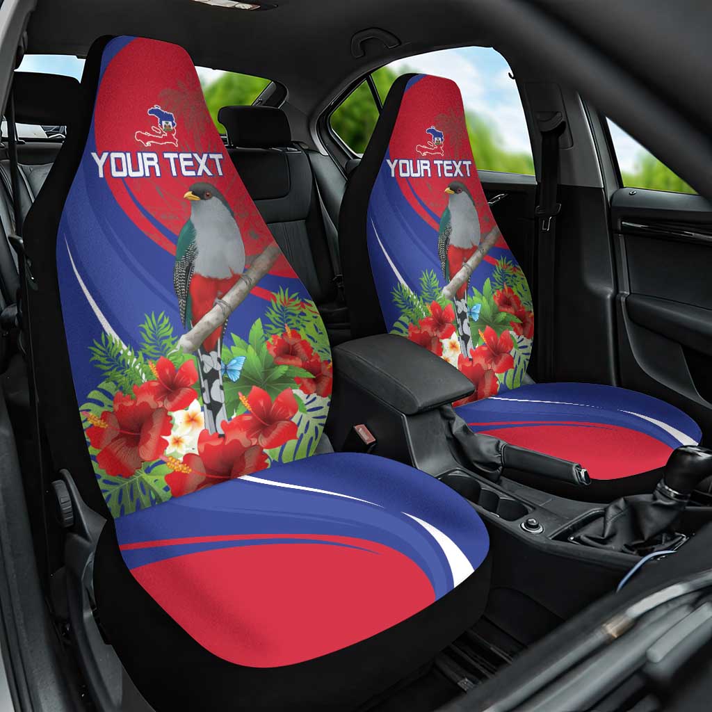 Personalized Hispaniolan Trogon Haiti Car Seat Cover Sporty Style - Wonder Print Shop