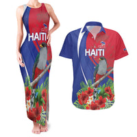 Personalized Hispaniolan Trogon Haiti Couples Matching Tank Maxi Dress and Hawaiian Shirt Sporty Style - Wonder Print Shop