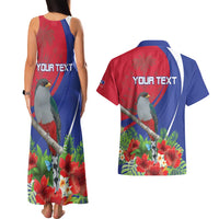 Personalized Hispaniolan Trogon Haiti Couples Matching Tank Maxi Dress and Hawaiian Shirt Sporty Style - Wonder Print Shop