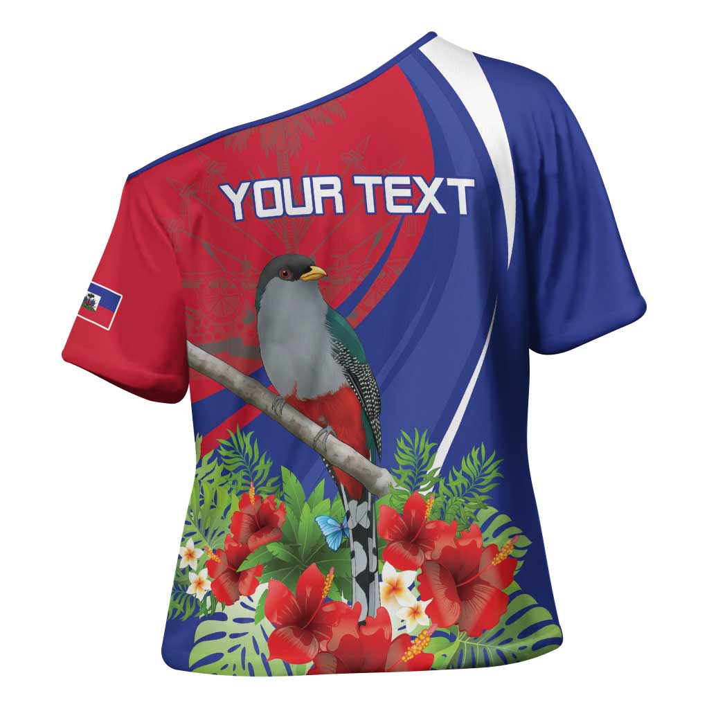 Personalized Hispaniolan Trogon Haiti Cross Shoulder Shirt Sporty Style - Wonder Print Shop