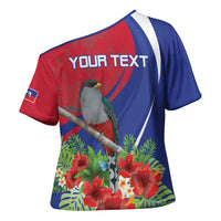 Personalized Hispaniolan Trogon Haiti Cross Shoulder Shirt Sporty Style - Wonder Print Shop