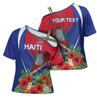 Personalized Hispaniolan Trogon Haiti Cross Shoulder Shirt Sporty Style - Wonder Print Shop