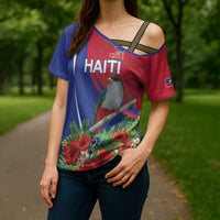 Personalized Hispaniolan Trogon Haiti Cross Shoulder Shirt Sporty Style - Wonder Print Shop