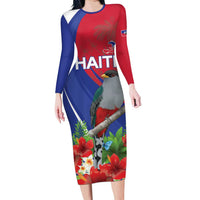 Personalized Hispaniolan Trogon Haiti Family Matching Long Sleeve Bodycon Dress and Hawaiian Shirt Sporty Style - Wonder Print Shop