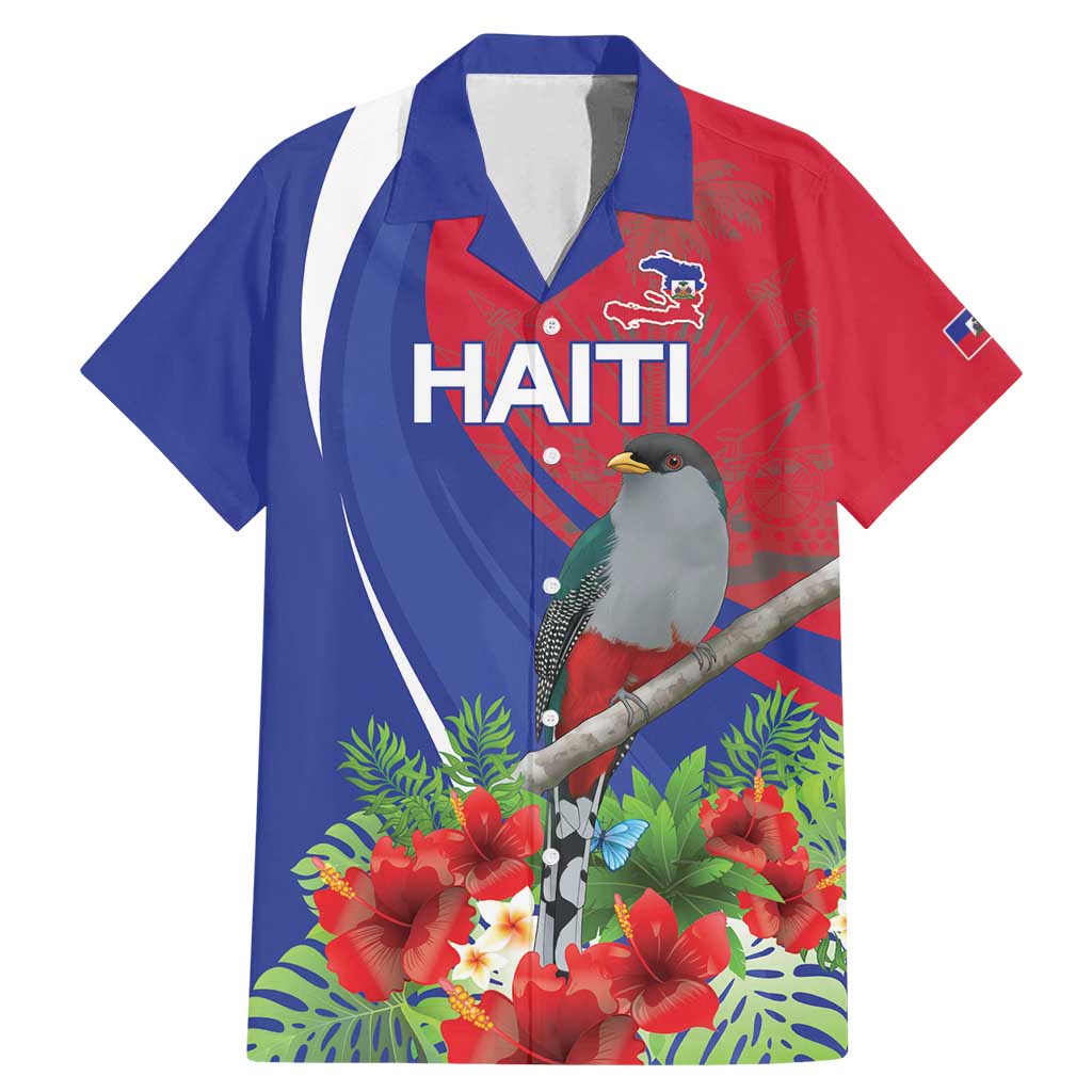 Personalized Hispaniolan Trogon Haiti Family Matching Mermaid Dress and Hawaiian Shirt Sporty Style - Wonder Print Shop