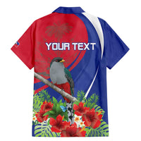 Personalized Hispaniolan Trogon Haiti Family Matching Mermaid Dress and Hawaiian Shirt Sporty Style - Wonder Print Shop