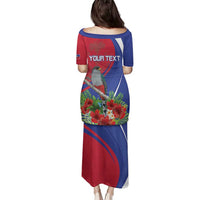 Personalized Hispaniolan Trogon Haiti Family Matching Puletasi and Hawaiian Shirt Sporty Style - Wonder Print Shop