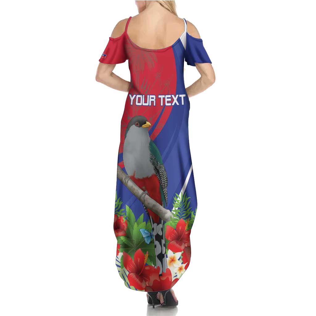 Personalized Hispaniolan Trogon Haiti Family Matching Summer Maxi Dress and Hawaiian Shirt Sporty Style - Wonder Print Shop