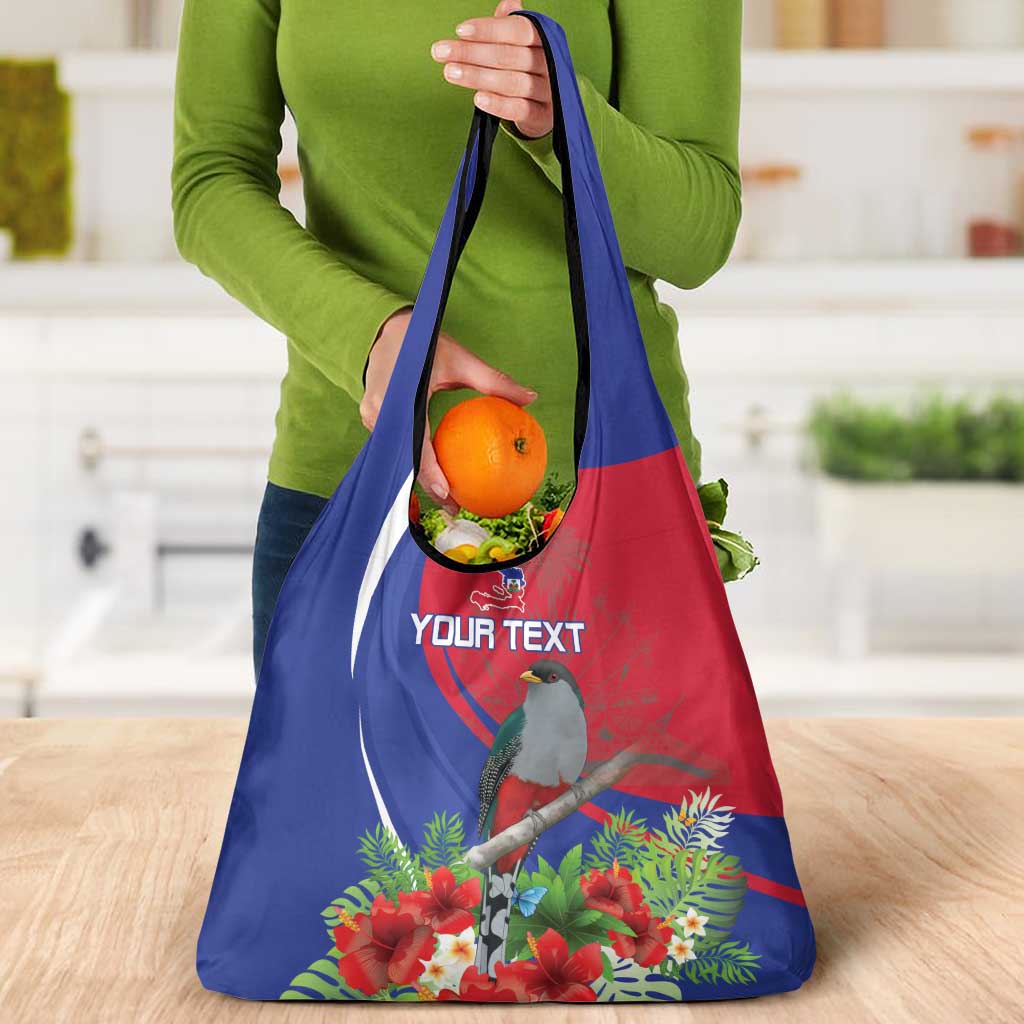 Personalized Hispaniolan Trogon Haiti Grocery Bag Sporty Style - Wonder Print Shop