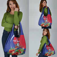 Personalized Hispaniolan Trogon Haiti Grocery Bag Sporty Style - Wonder Print Shop