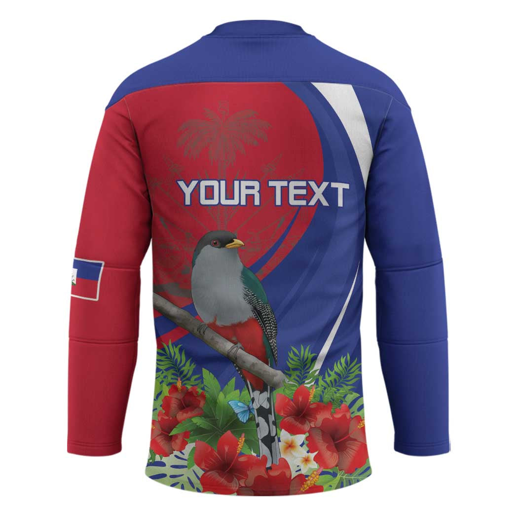 Personalized Hispaniolan Trogon Haiti Hockey Jersey Sporty Style - Wonder Print Shop