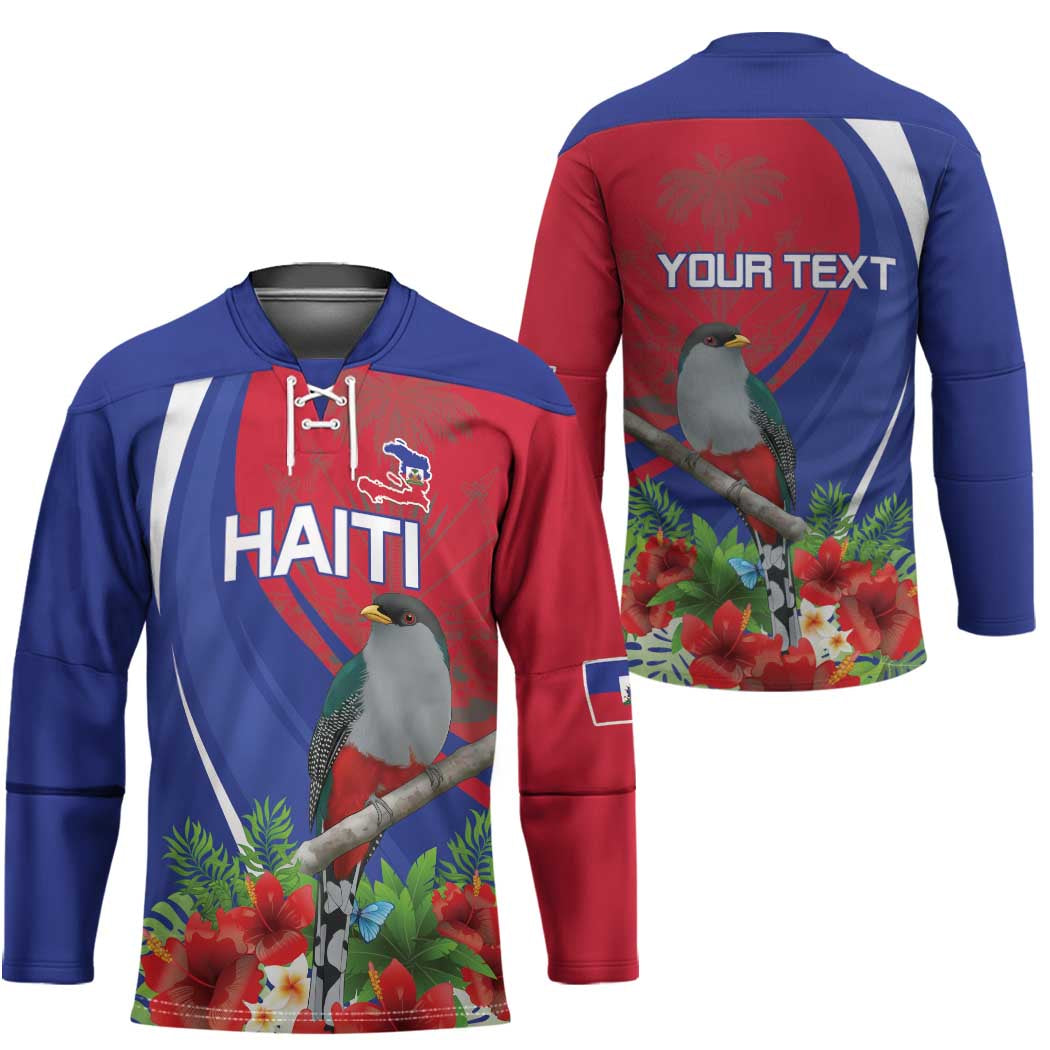 Personalized Hispaniolan Trogon Haiti Hockey Jersey Sporty Style - Wonder Print Shop