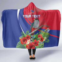 Personalized Hispaniolan Trogon Haiti Hooded Blanket Sporty Style - Wonder Print Shop