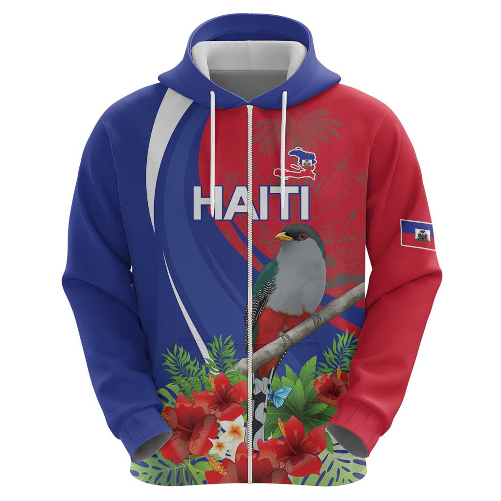 Personalized Hispaniolan Trogon Haiti Hoodie Sporty Style - Wonder Print Shop