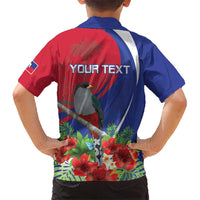 Personalized Hispaniolan Trogon Haiti Kid Hawaiian Shirt Sporty Style - Wonder Print Shop