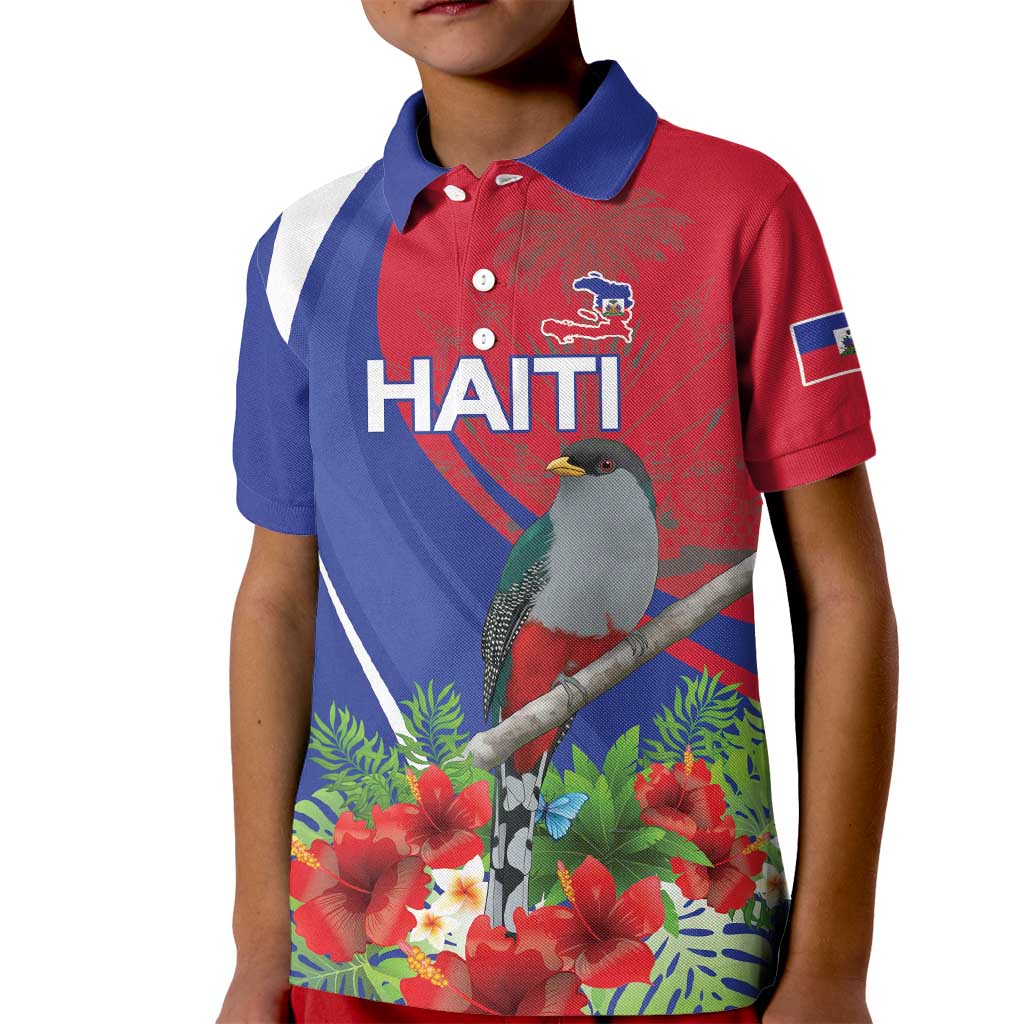 Personalized Hispaniolan Trogon Haiti Kid Polo Shirt Sporty Style - Wonder Print Shop
