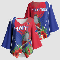 Personalized Hispaniolan Trogon Haiti Kimono Sleeve Blouse Sporty Style - Wonder Print Shop