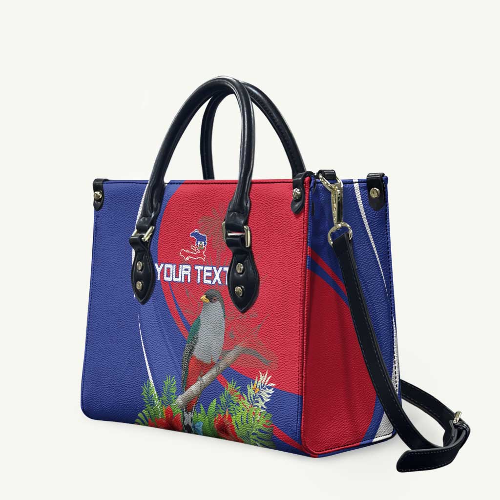 Personalized Hispaniolan Trogon Haiti Leather Bag Sporty Style - Wonder Print Shop
