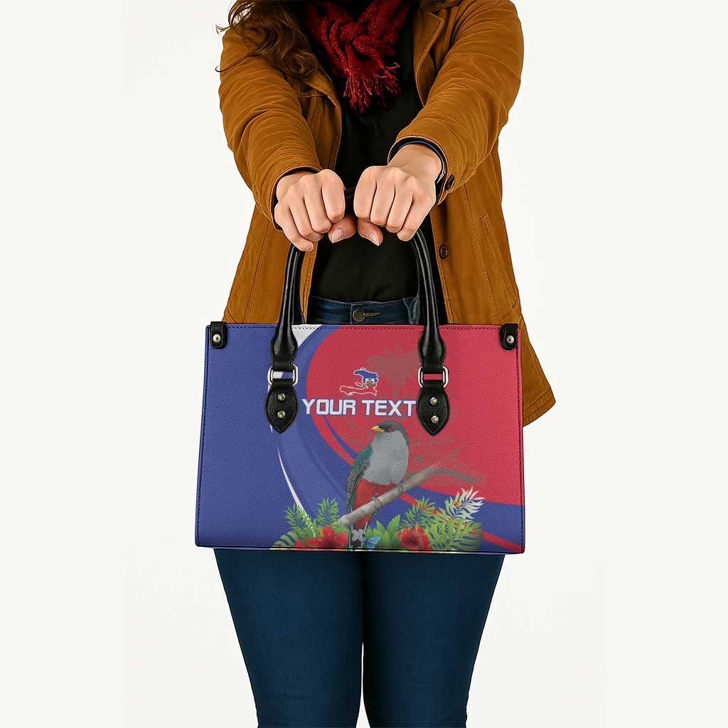 Personalized Hispaniolan Trogon Haiti Leather Bag Sporty Style - Wonder Print Shop