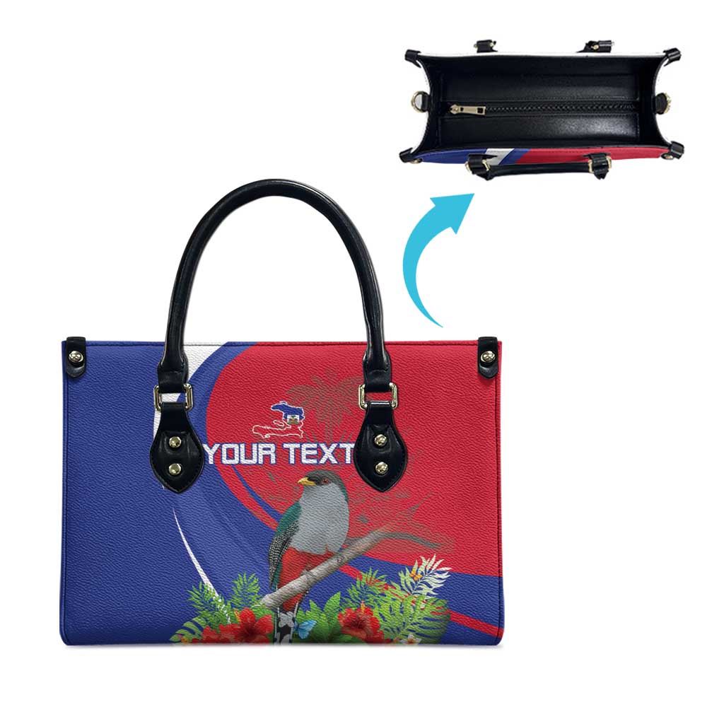 Personalized Hispaniolan Trogon Haiti Leather Bag Sporty Style - Wonder Print Shop