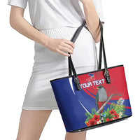 Personalized Hispaniolan Trogon Haiti Leather Tote Bag Sporty Style - Wonder Print Shop